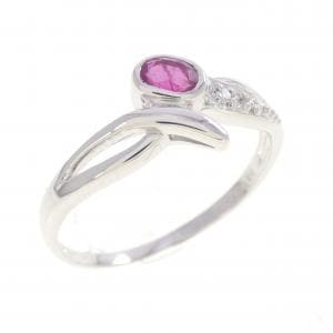 K18WG ルビー リング 0.20CT