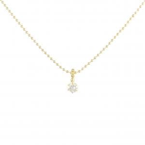 K18YG ソリティア ダイヤモンド ネックレス 0.10CT