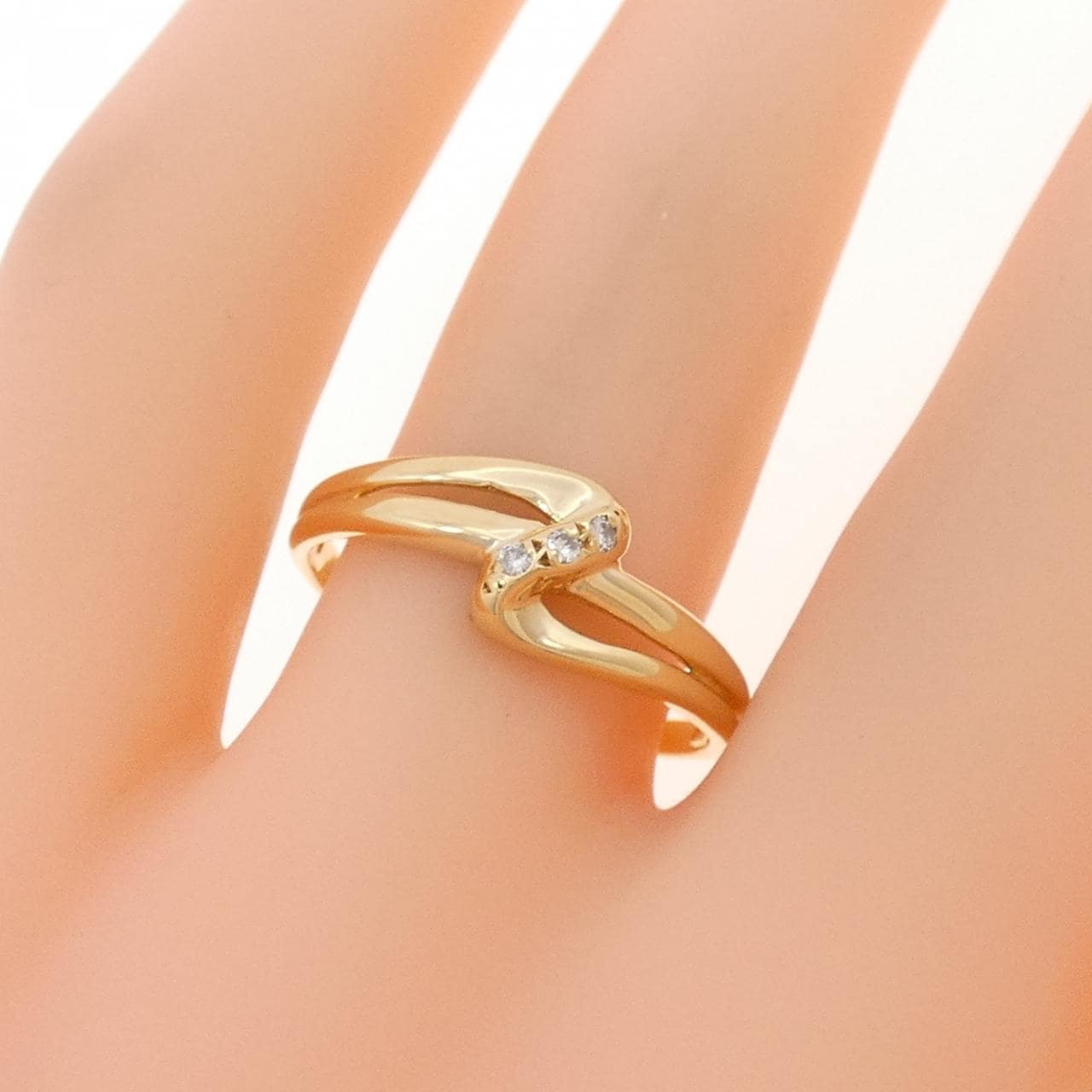 K18YG ダイヤモンド リング 0.03CT