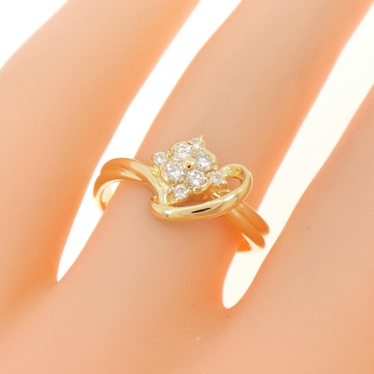 K18YG ダイヤモンド リング 0.20CT