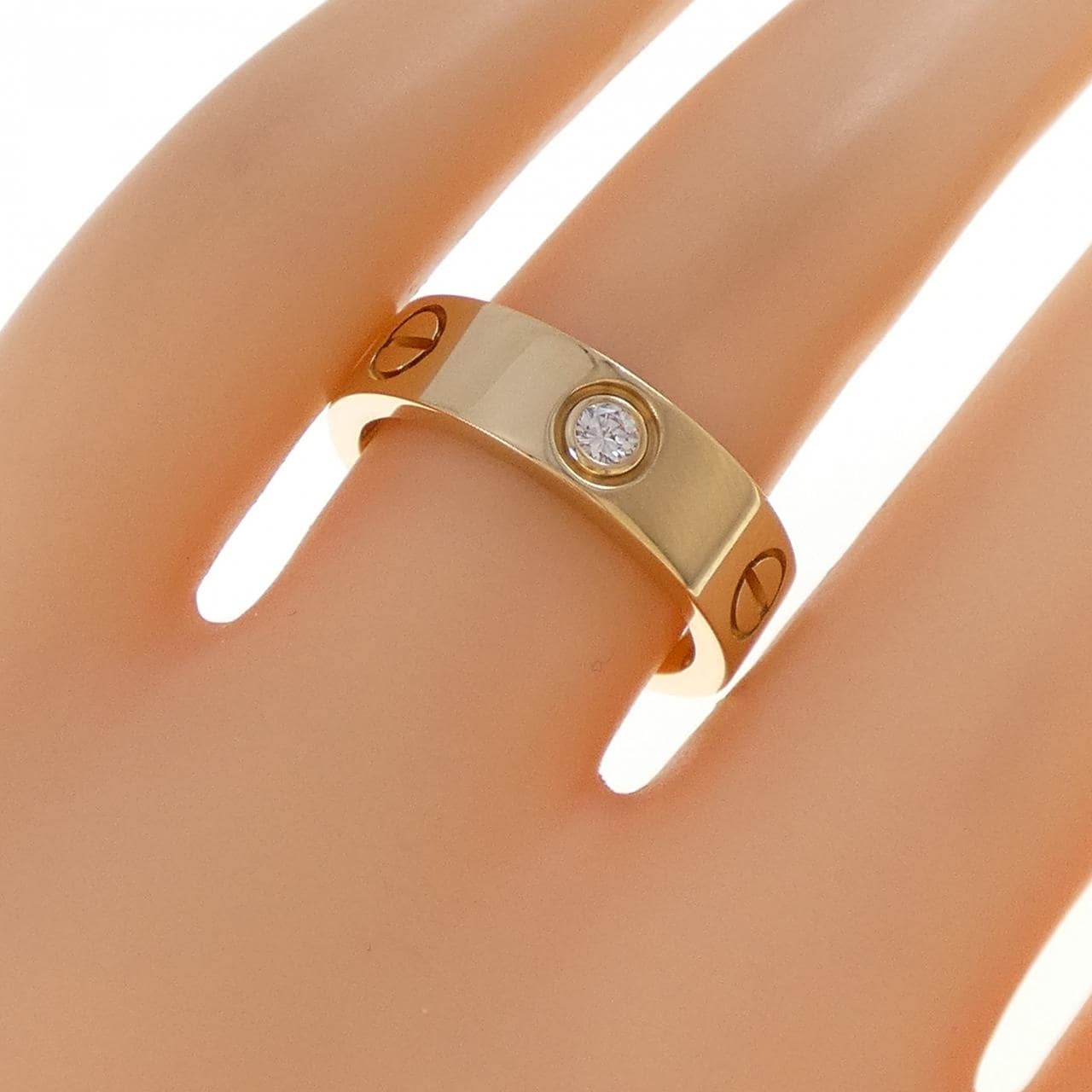 カルティエ ラブ ハーフダイヤ リング