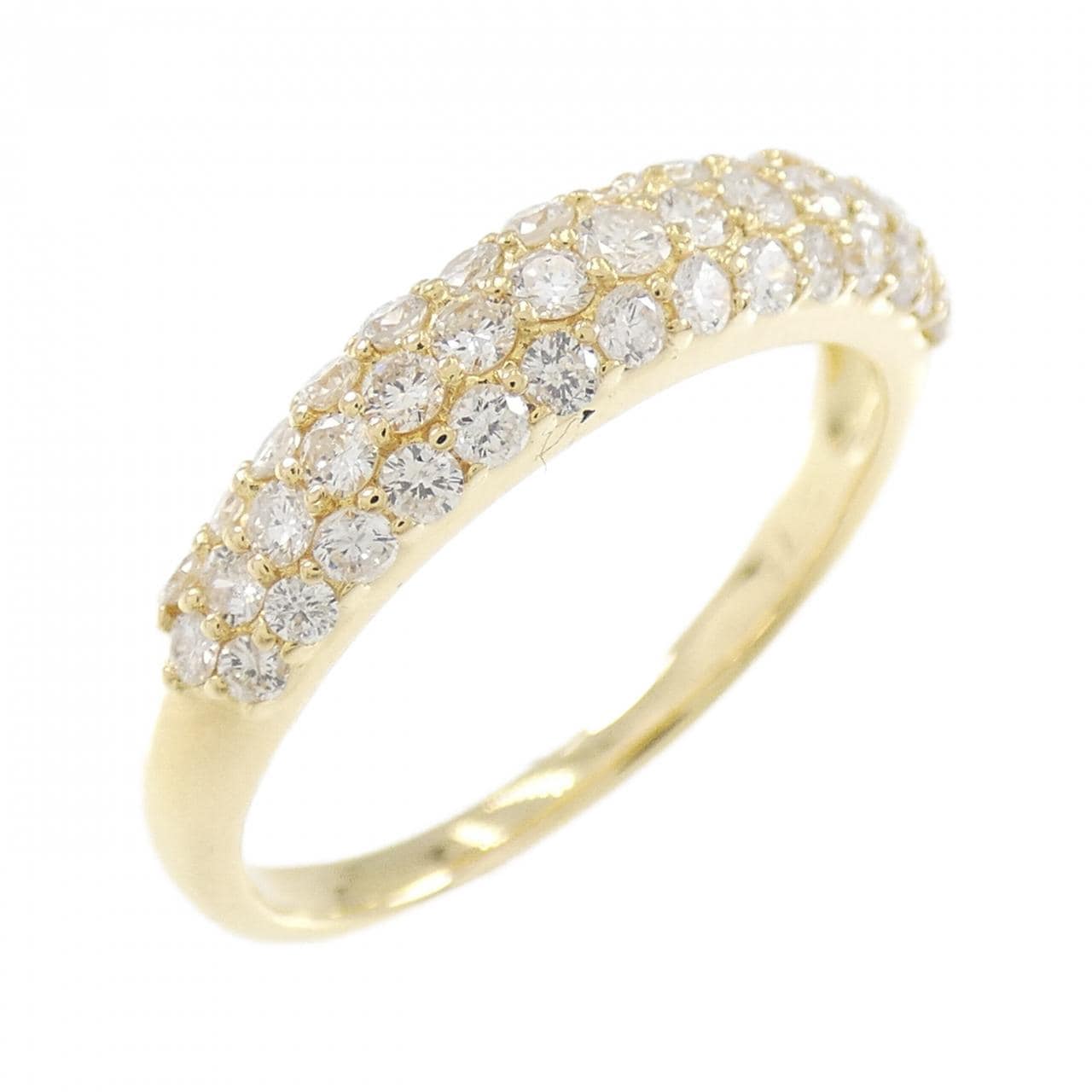 K18YG パヴェ ダイヤモンド リング 0.70CT
