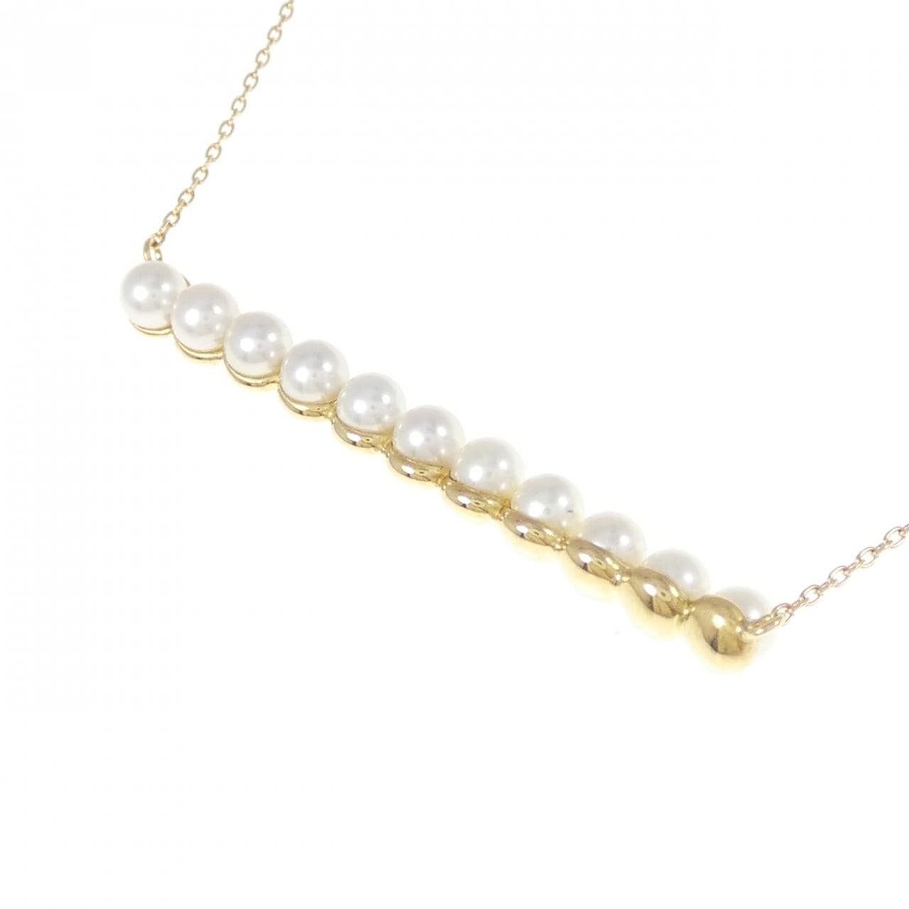 K18YG Akoya pearl necklace