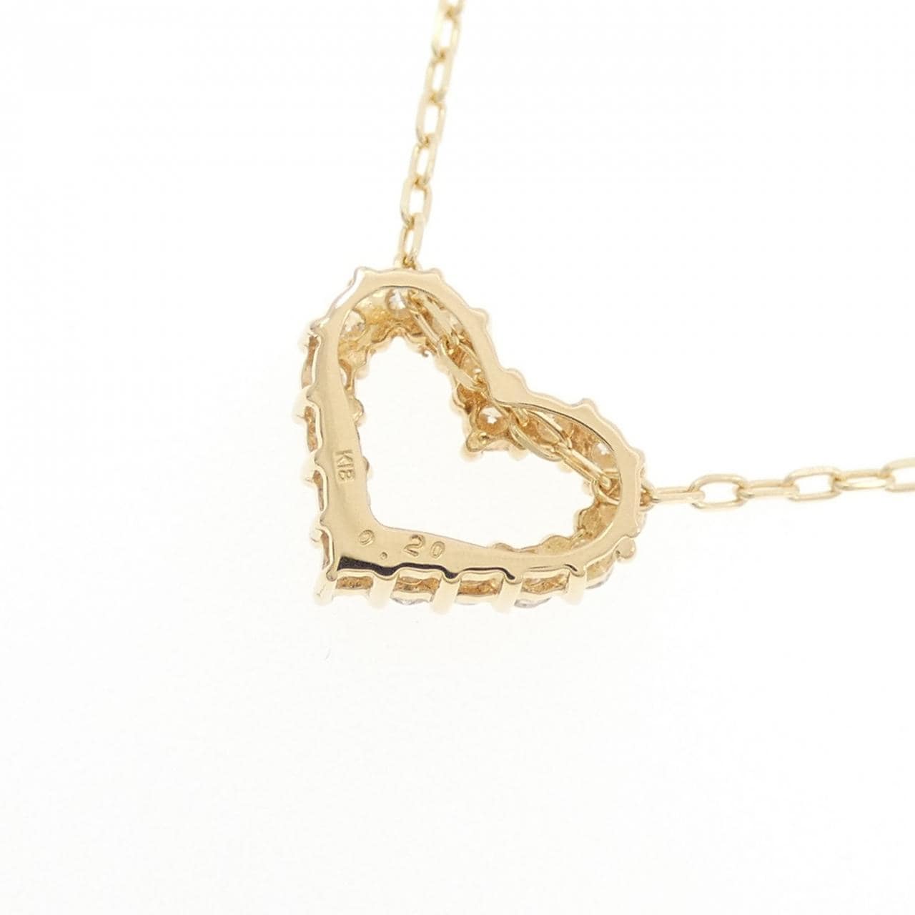 K18YG ハート ダイヤモンド ネックレス 0.20CT