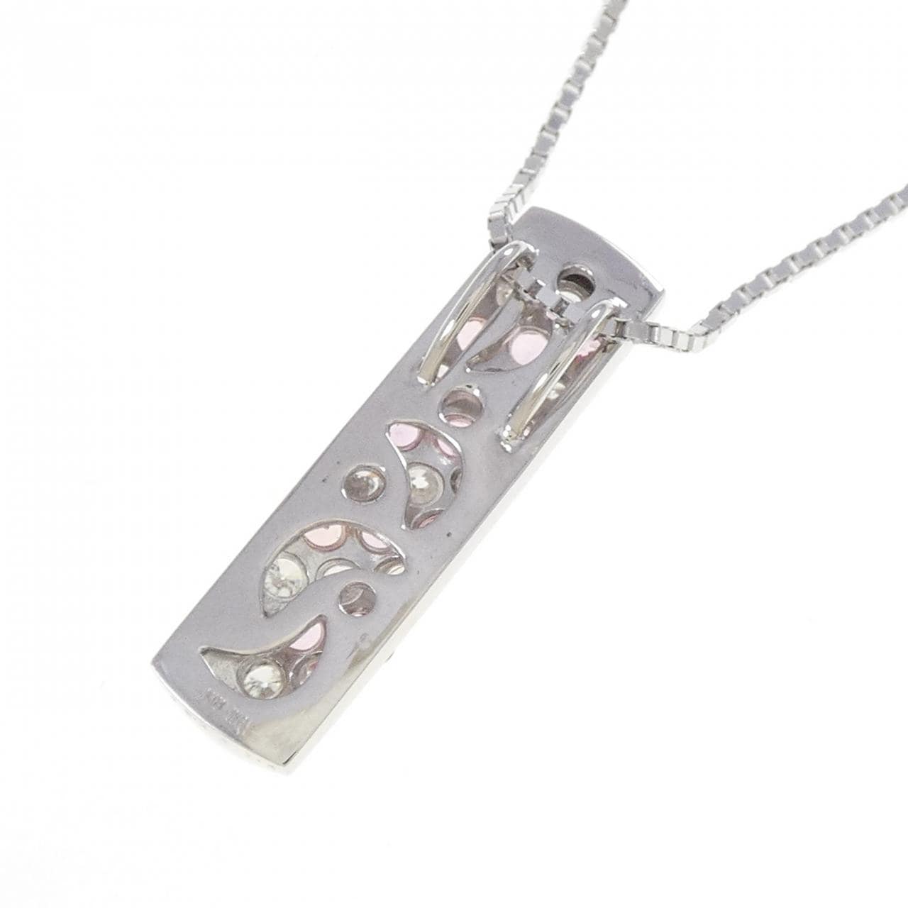 K18WG/750WG サファイヤ ネックレス 0.70CT