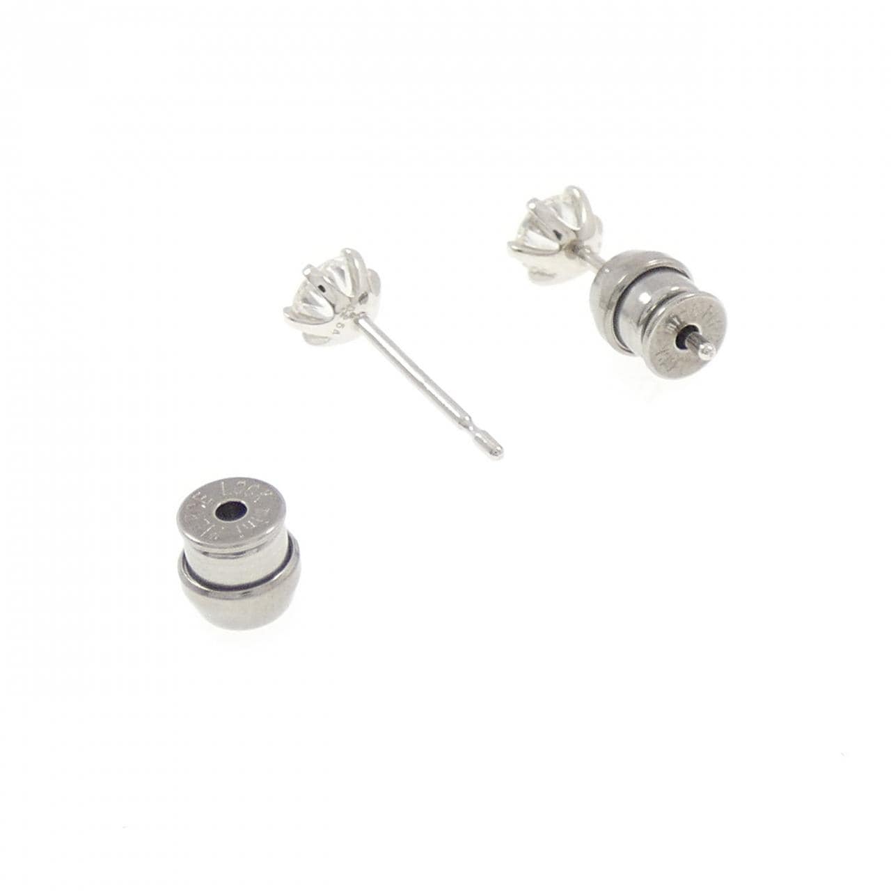 【リメイク】PT900/ST ダイヤモンド ピアス 0.253CT 0.254CT F VS1-2 EXT-VG