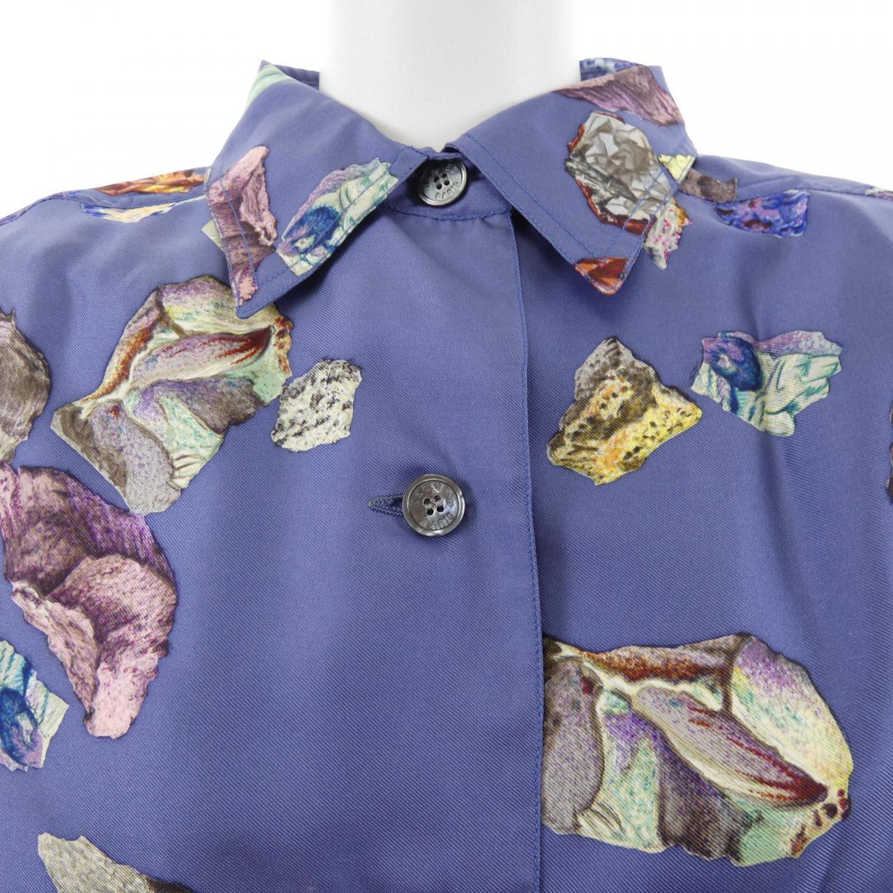 【ヴィンテージ】エルメス HERMES MI NERAUX ツイルレーヌ. シャツ