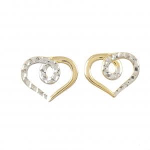 K18YG/K18WG/750YG ハート ピアス