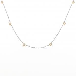 K18YG/K18WG ダイヤモンド ネックレス 0.27CT
