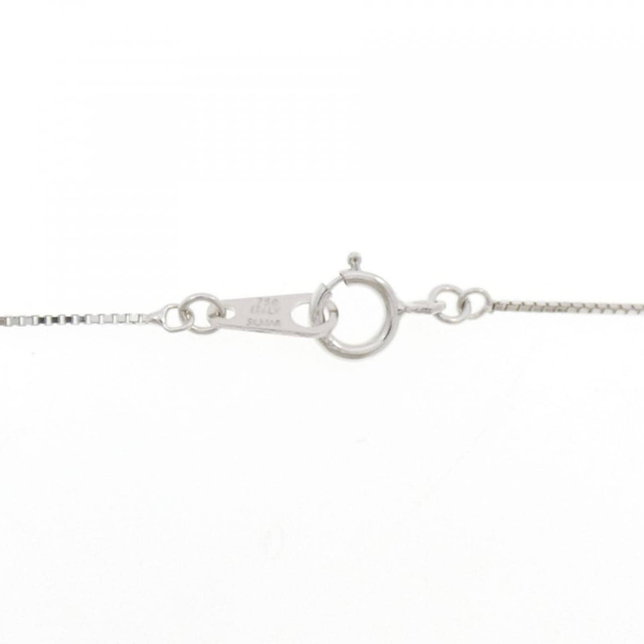 K18WG/750WG サファイヤ ネックレス 0.71CT