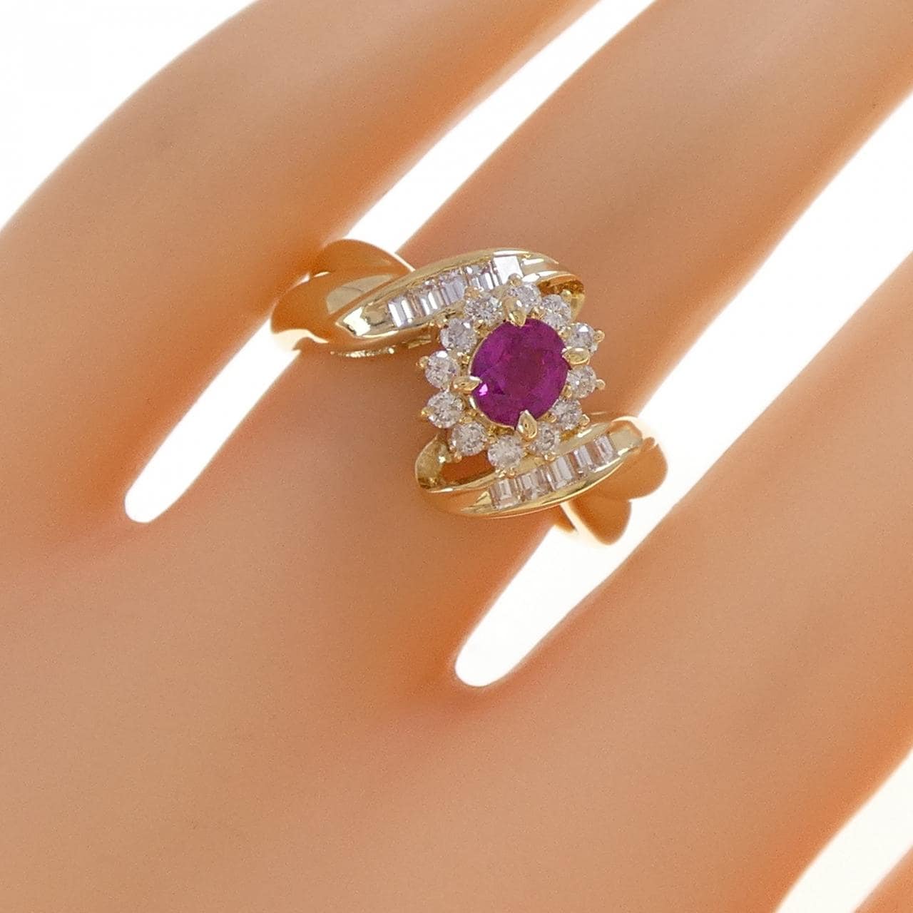 K18YG ルビー リング