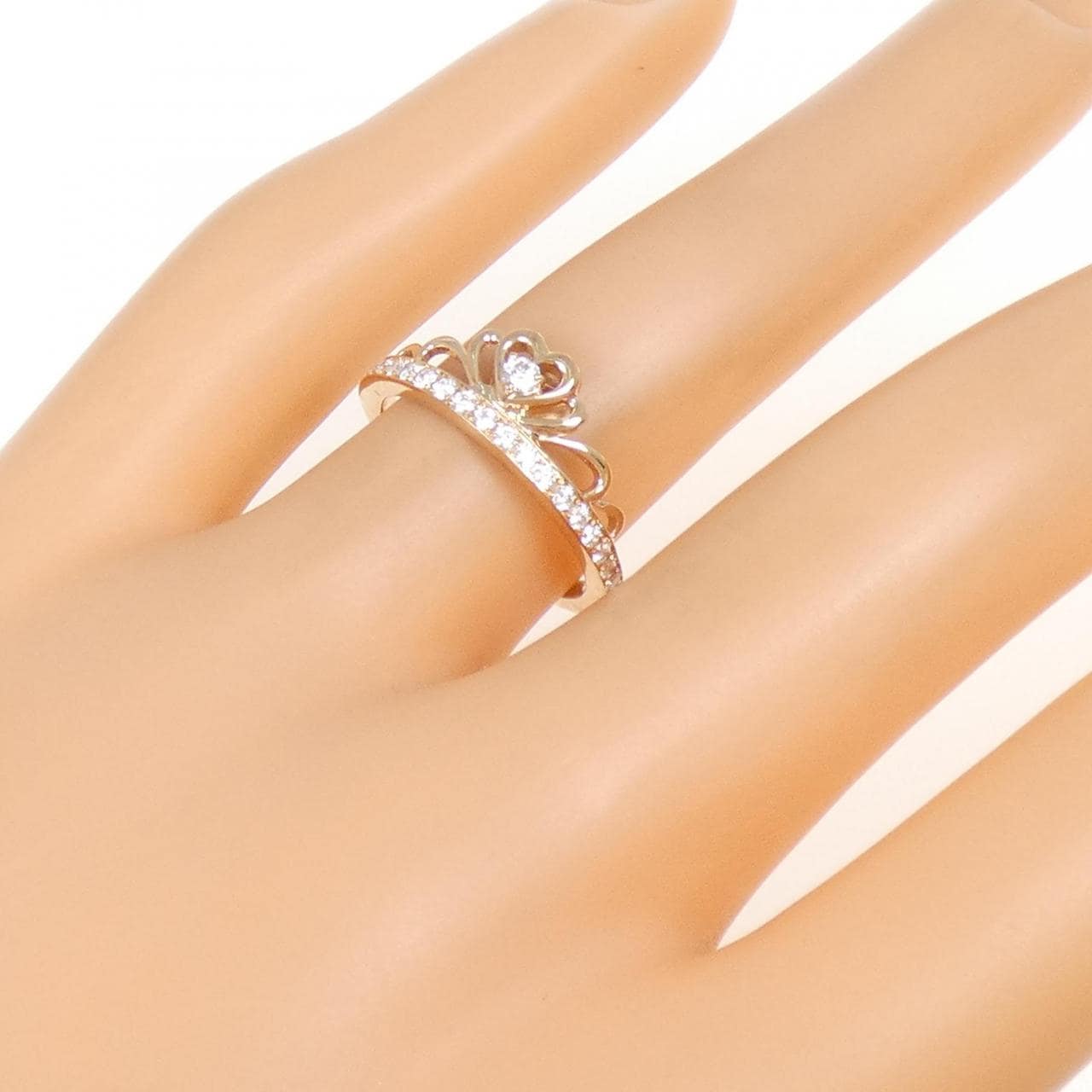 K18PG ハート ダイヤモンド リング 0.075CT