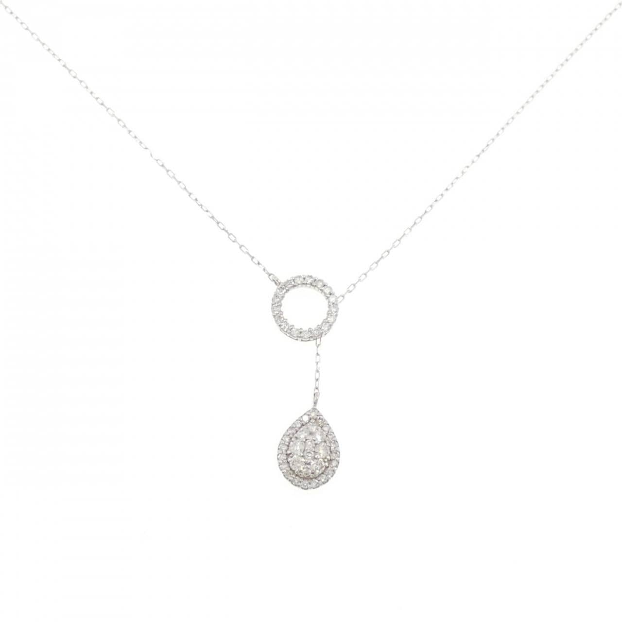 K18WG ダイヤモンド ネックレス 0.55CT