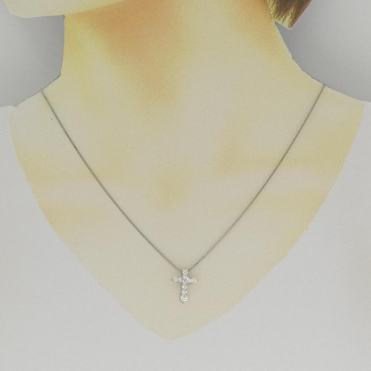 PT900/PT850 クロス ダイヤモンド ネックレス 0.50CT