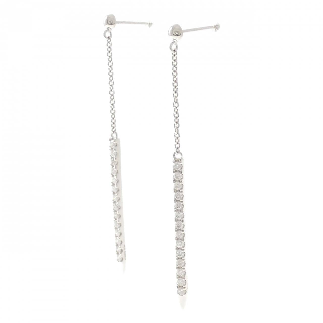 K18WG ダイヤモンド ピアス 0.40CT