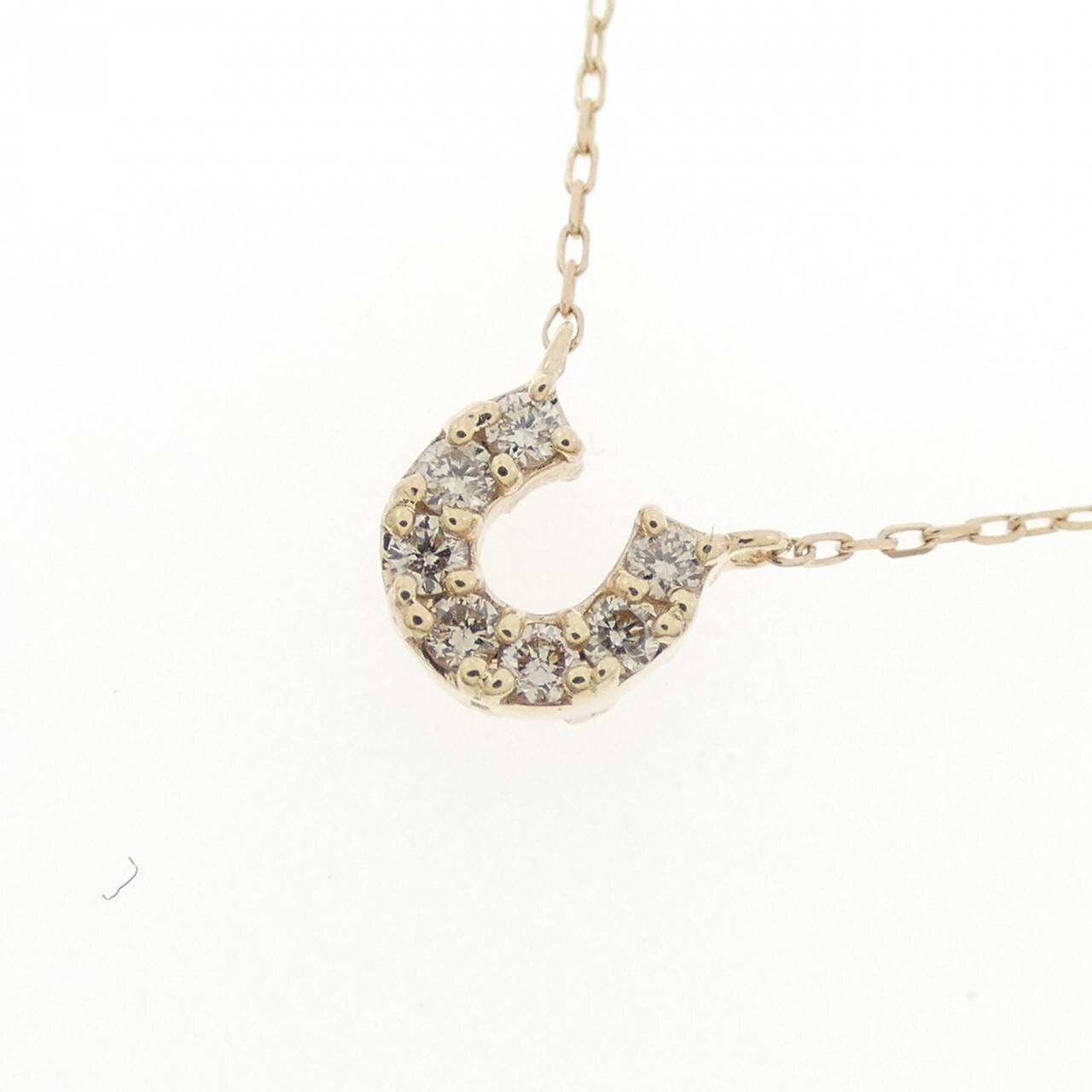 K10YG ホースシュー ルビー ネックレス