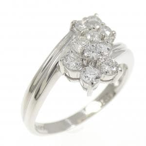 PT900 フラワー ダイヤモンド リング 0.50CT
