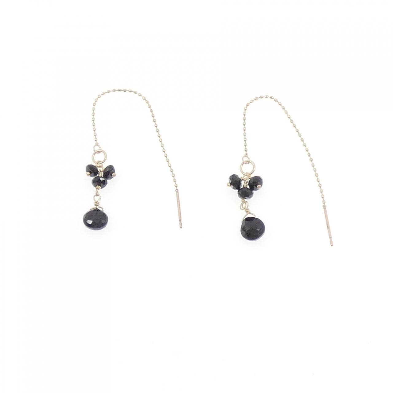 K10YG オニキス ピアス