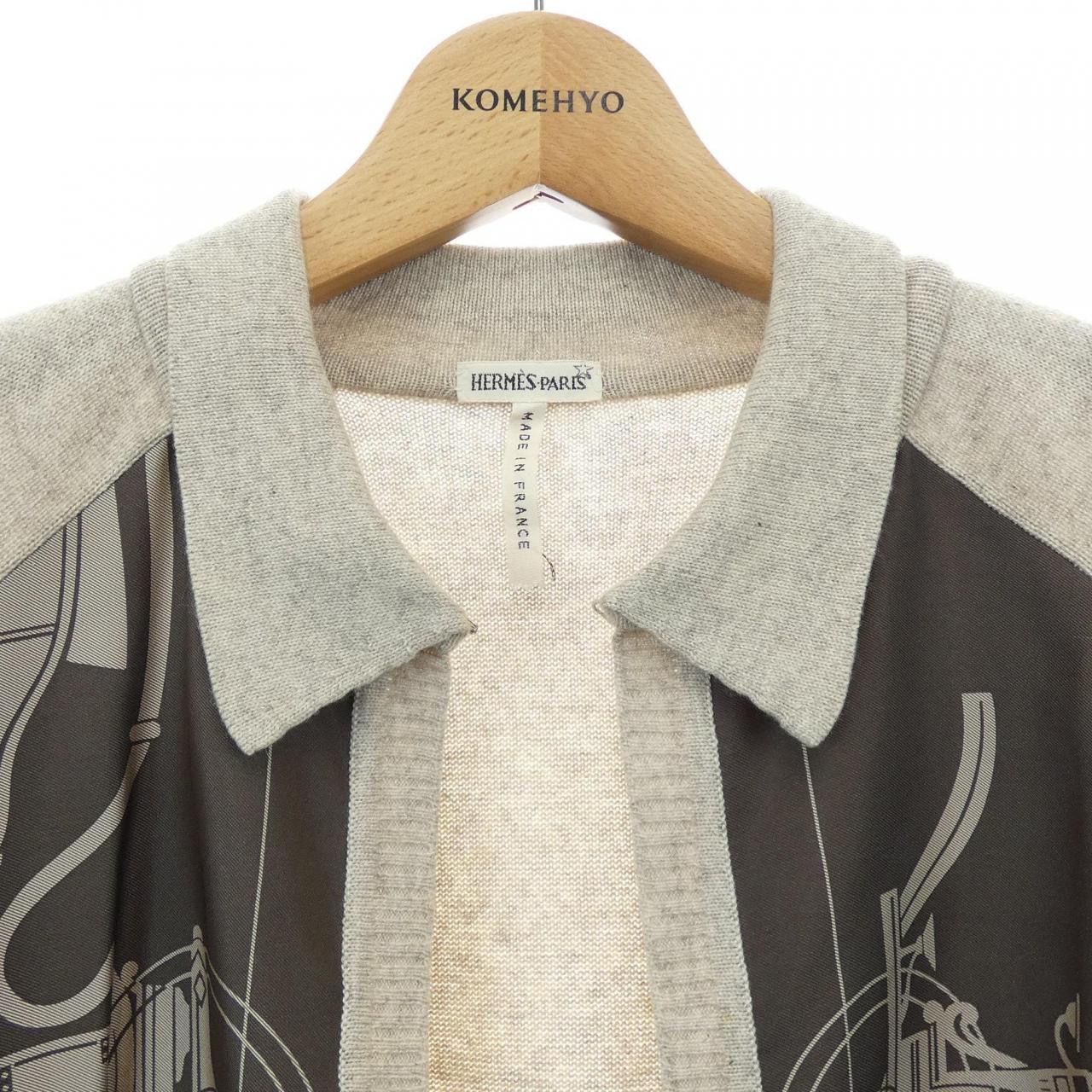 【ヴィンテージ】エルメス HERMES EXーLIBRIS ツイルレーヌ. カーディガン