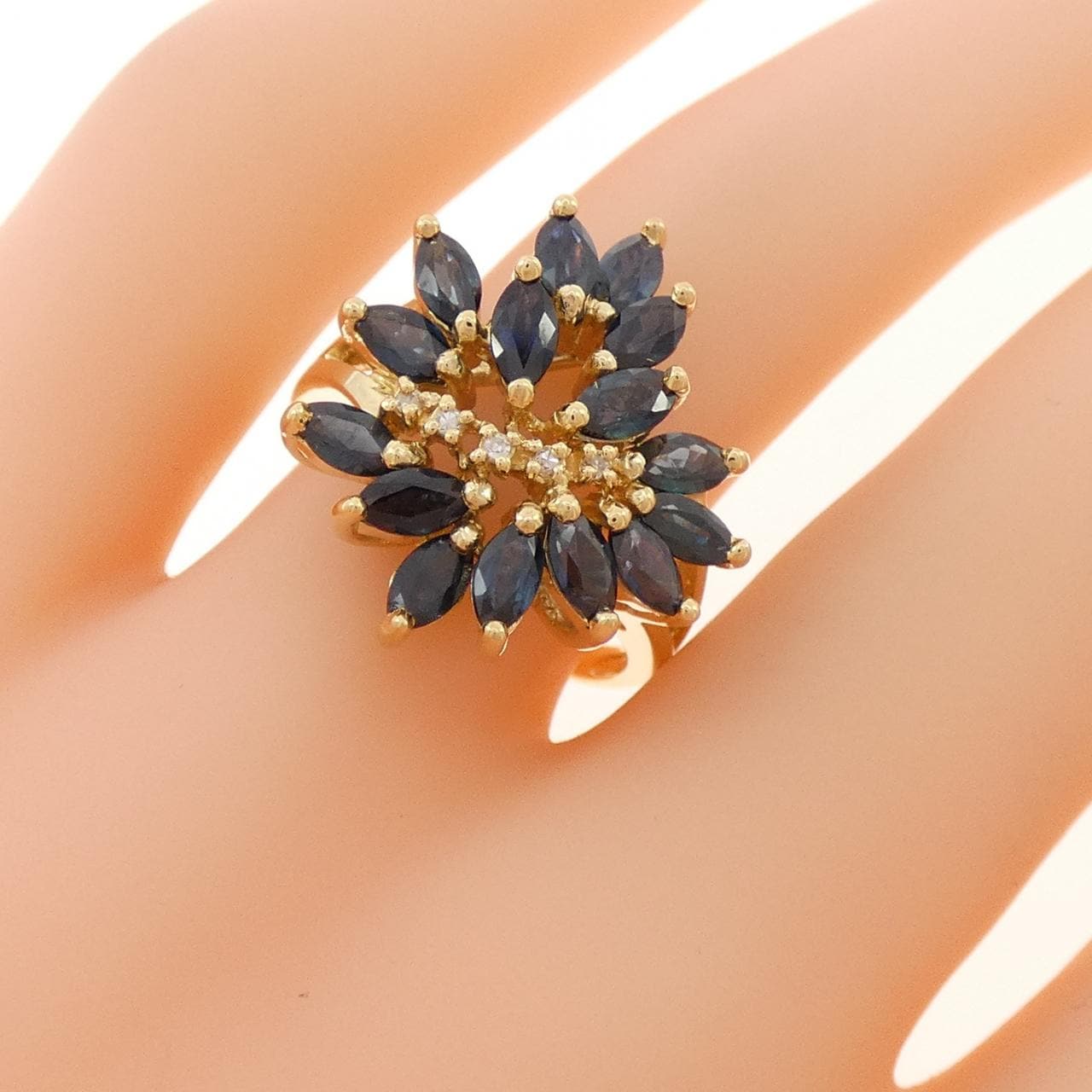 K18YG サファイヤ リング