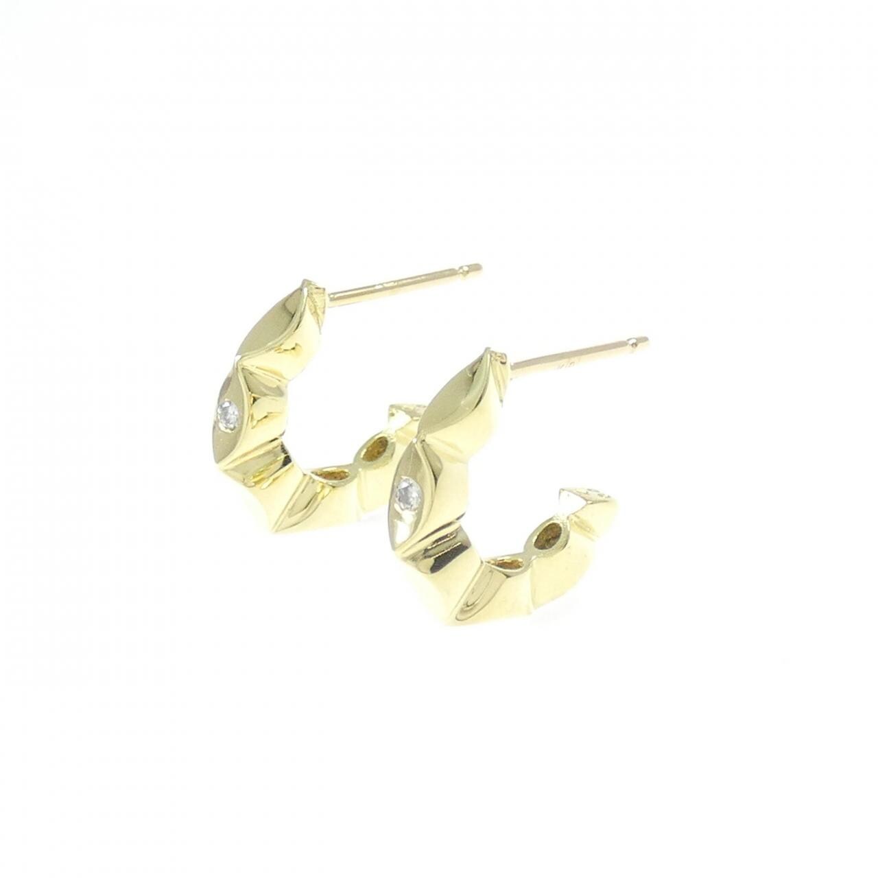 K18YG钻石耳环 0.02CT
