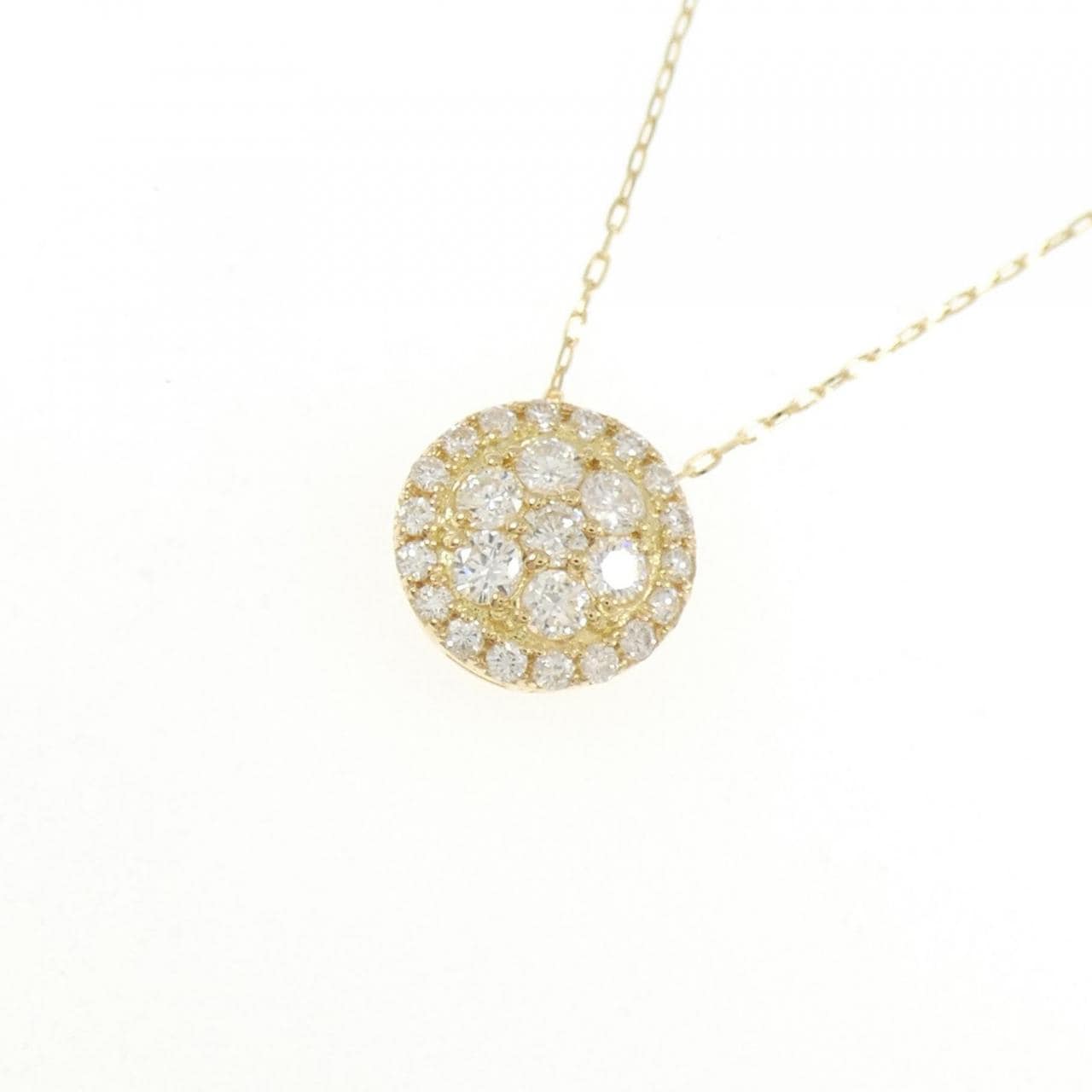 【リメイク】K18YG ダイヤモンド ネックレス 0.10CT