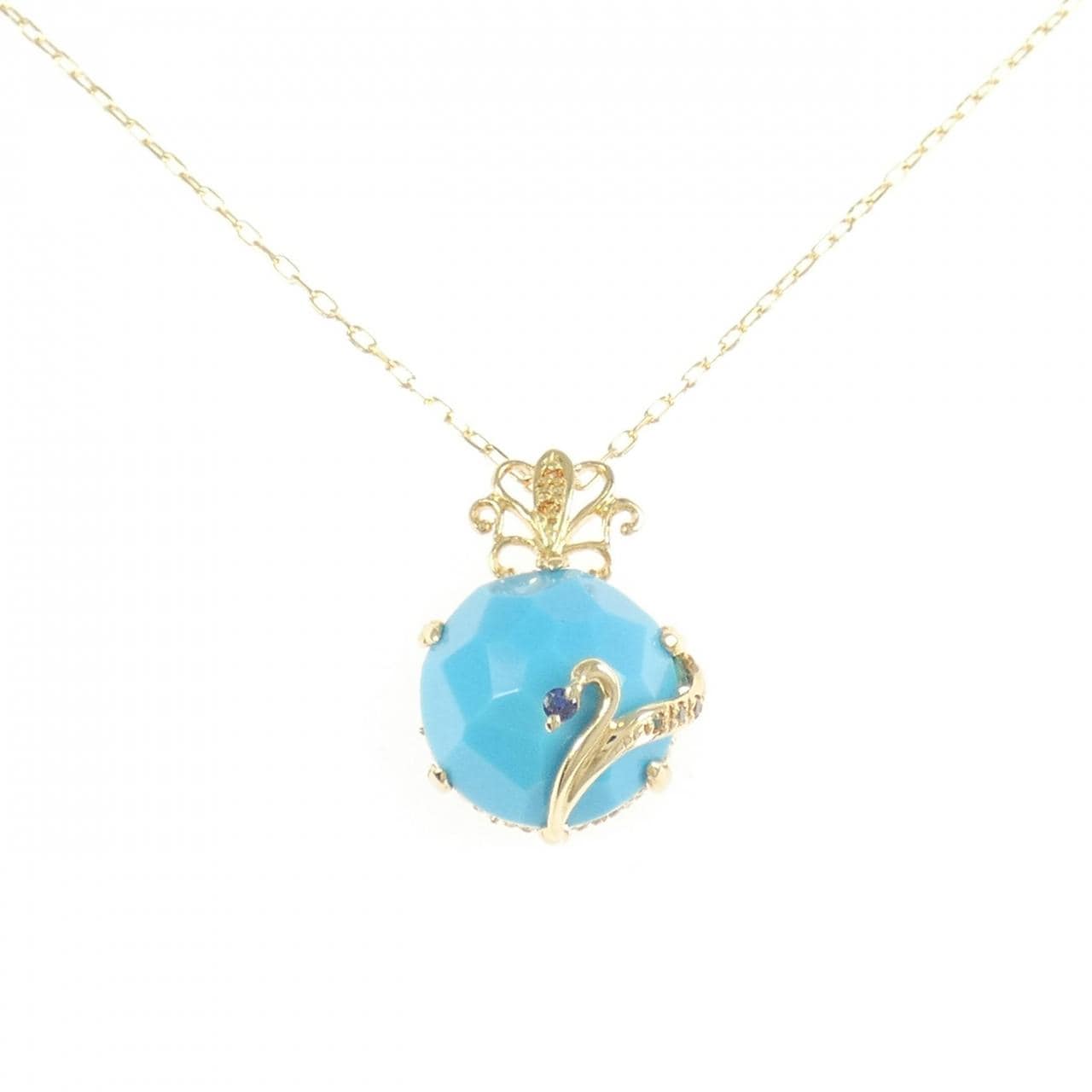 K18YG カラーストーン ネックレス