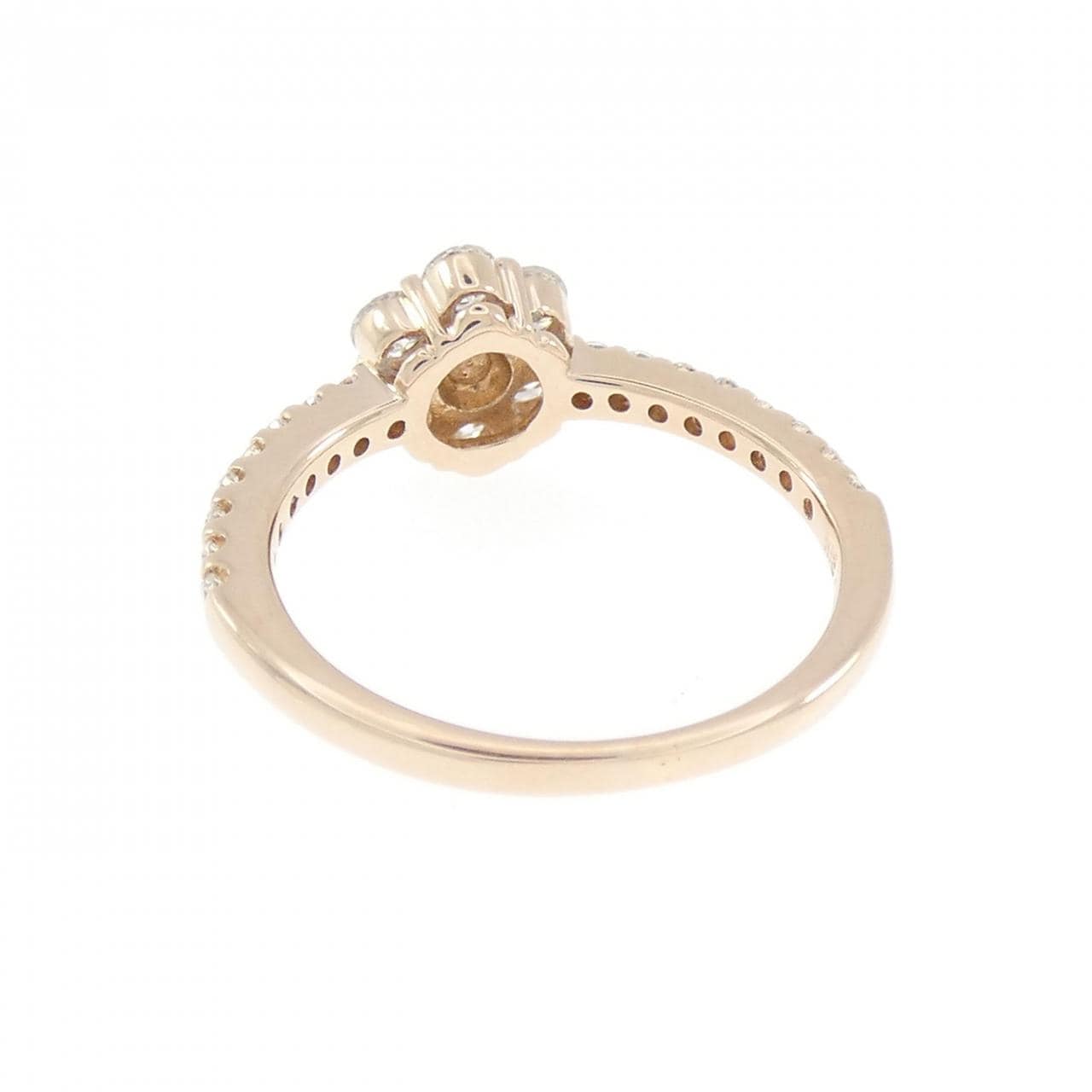 K18PG フラワー ダイヤモンド リング 0.50CT