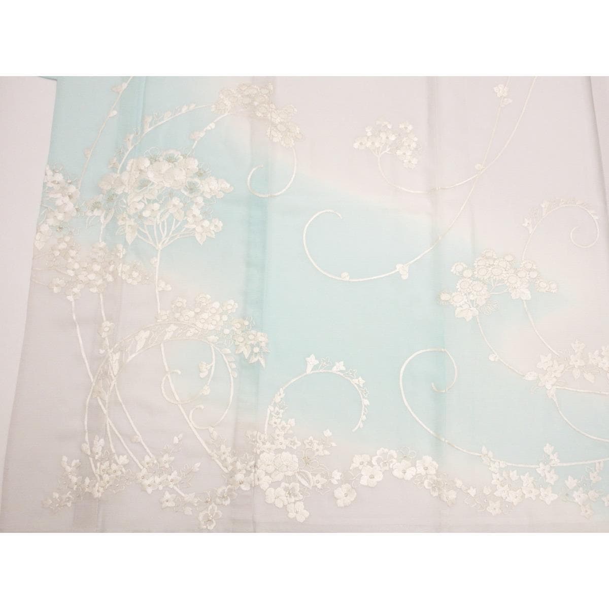 【新品】単衣　絽織訪問着　刺繍加工ボカシ染