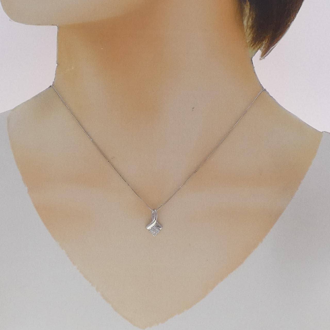 PT900/PT850 ダイヤモンド ネックレス 0.13CT