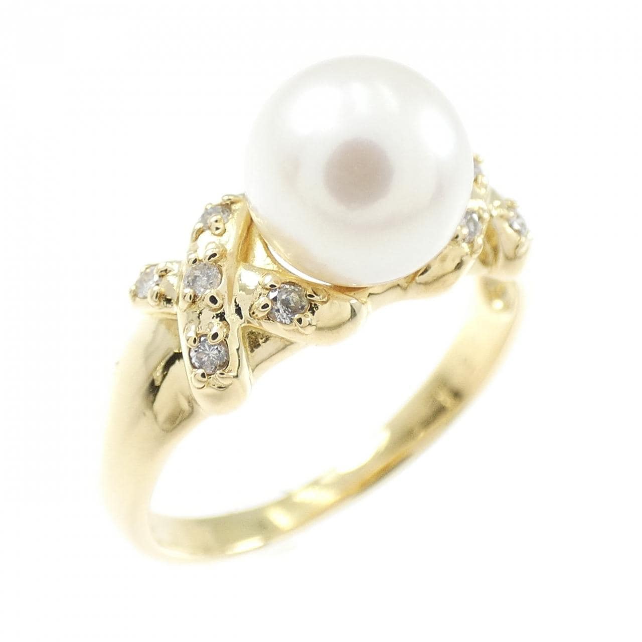 K18YG アコヤパール リング 6.8mm