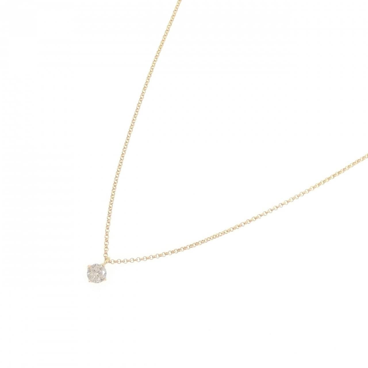K18YG ソリティア ダイヤモンド ネックレス 0.17CT