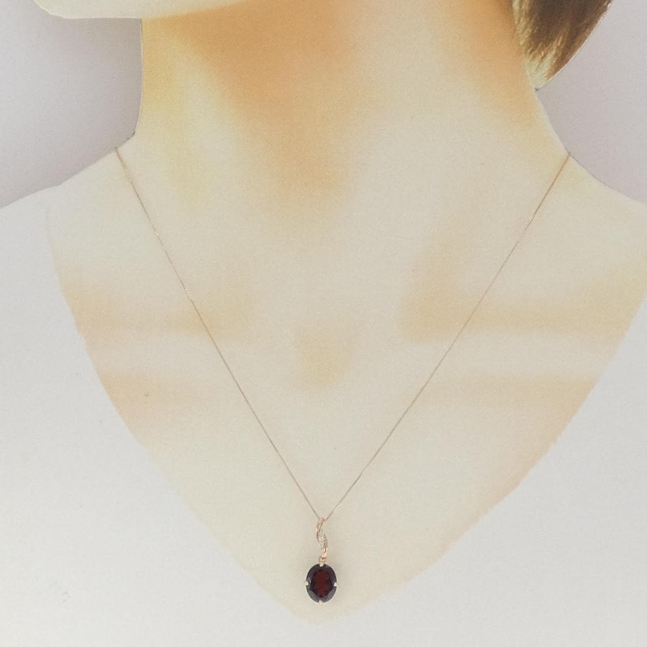 K10PG ガーネット ネックレス