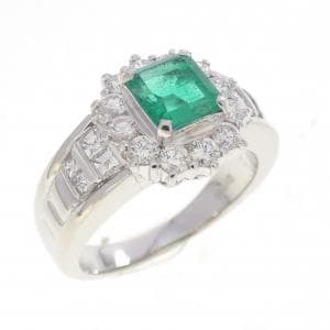 PT900 エメラルド リング 0.61CT