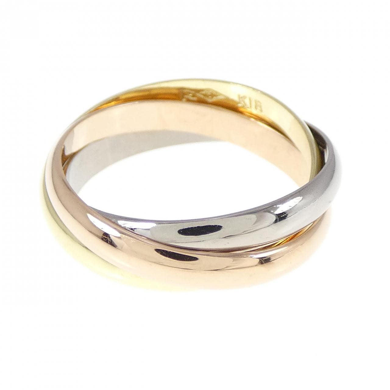 K18 three color ring