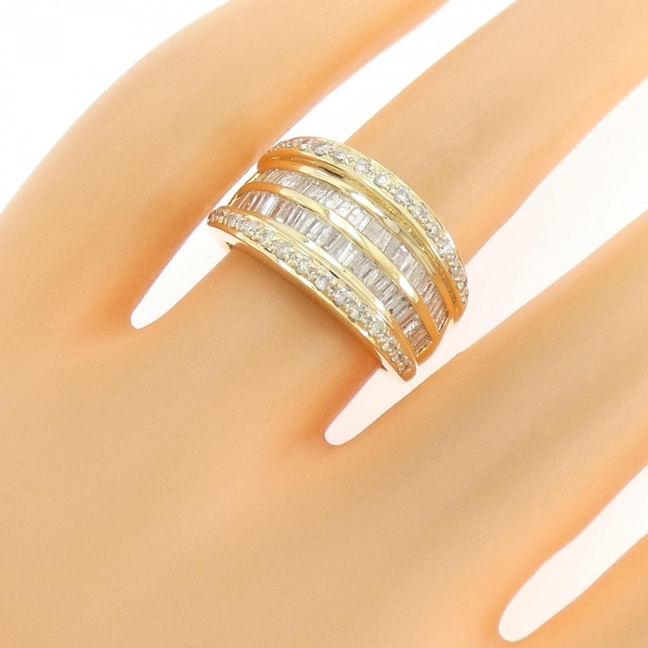 K18YG/K18WG ダイヤモンド リング 1.00CT