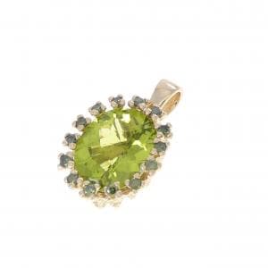 14KYG ペリドット ペンダント