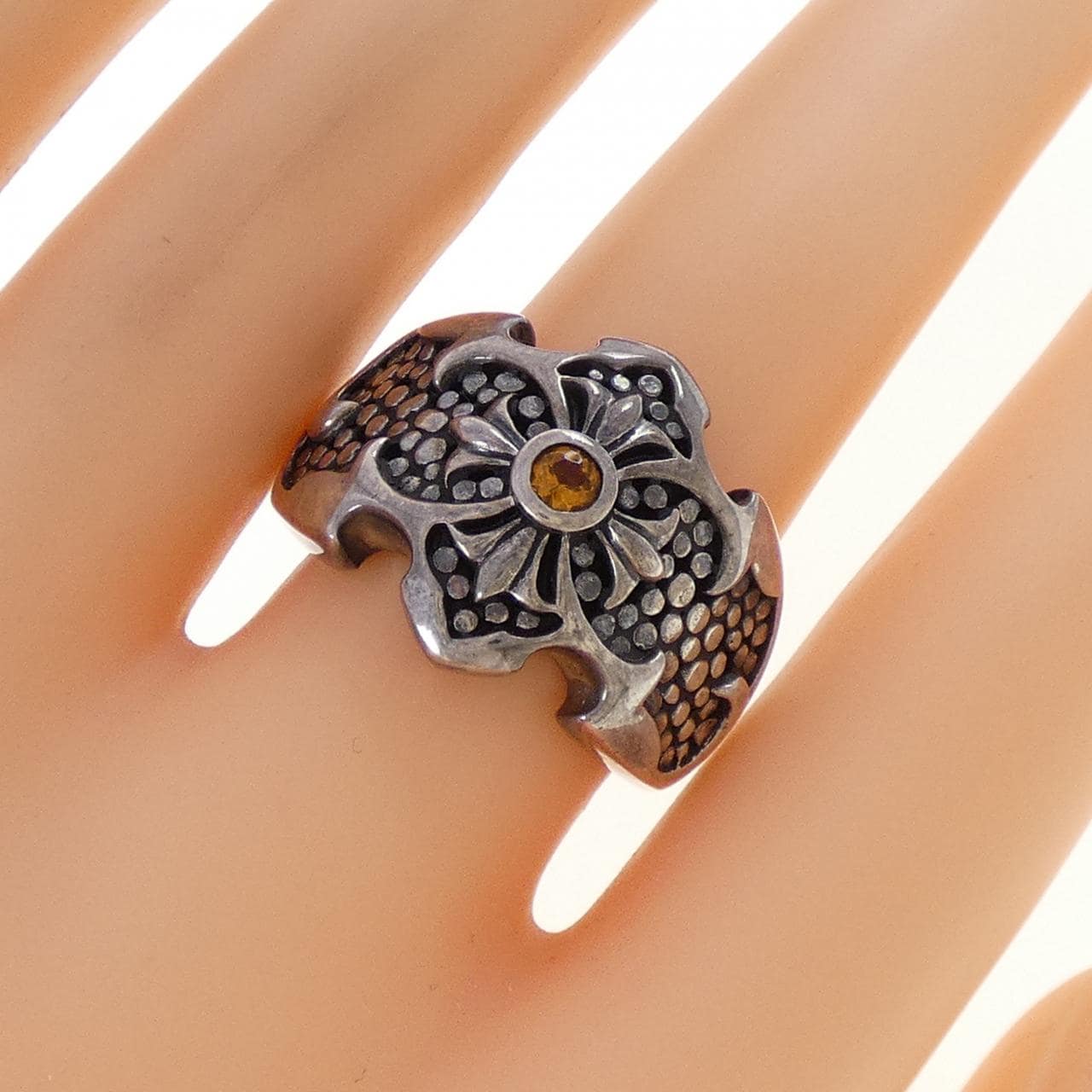 925SV シトリン リング