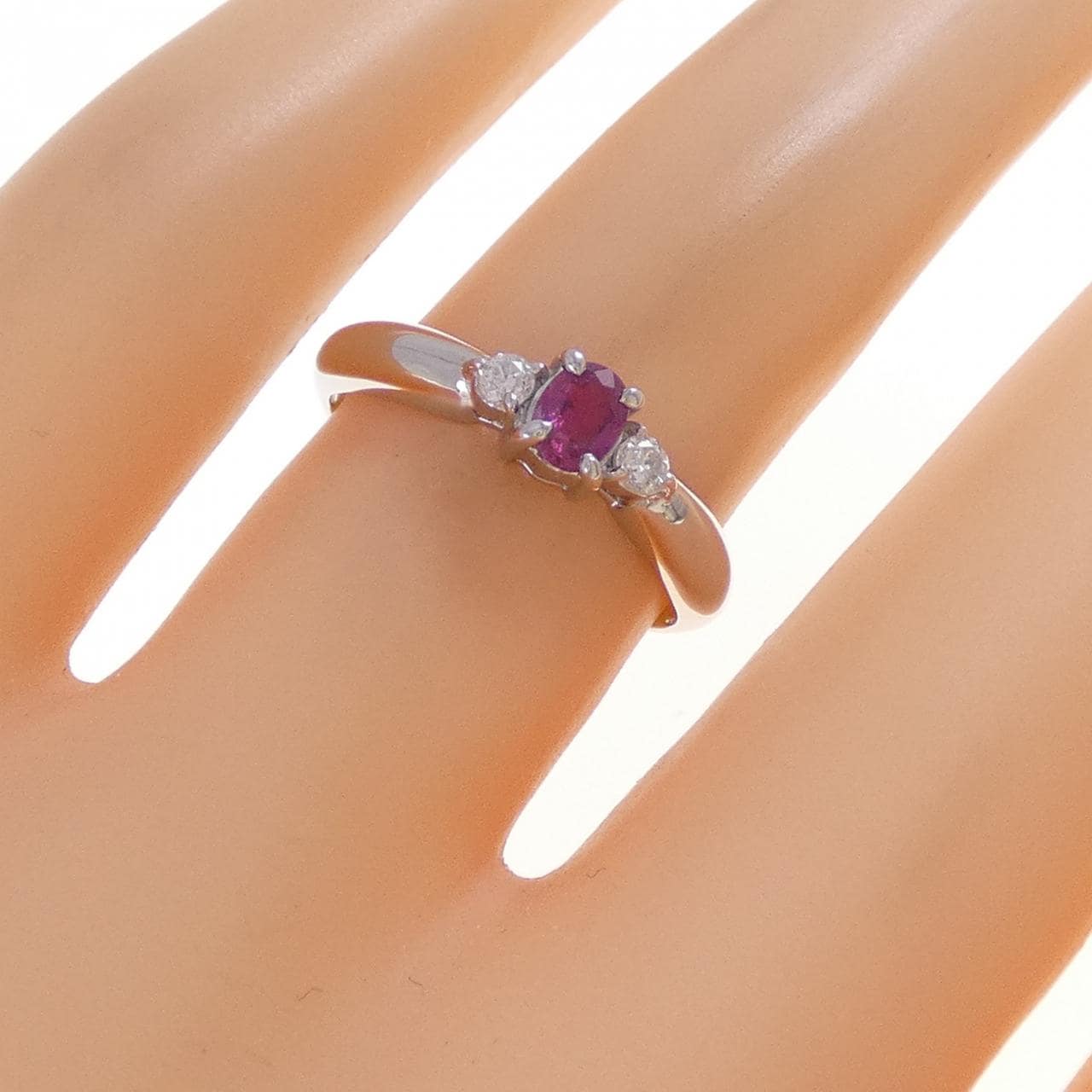 PT900 ルビー リング 0.23CT