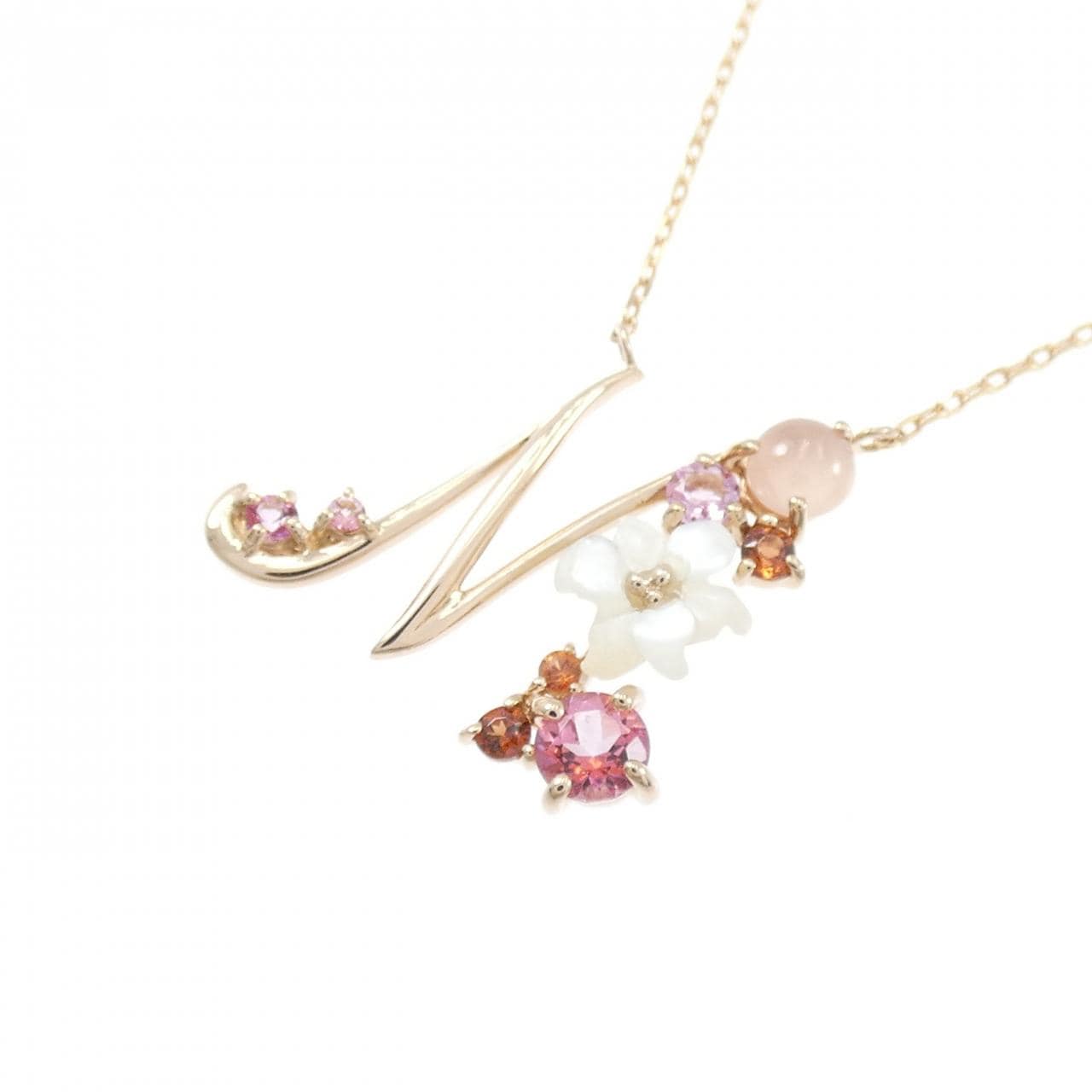 サマンサティアラ イニシャルM カラーストーン ネックレス