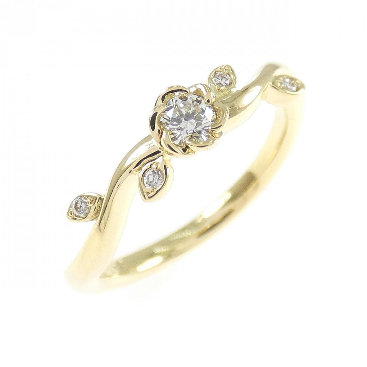 K18YG ダイヤモンド リング 0.09CT