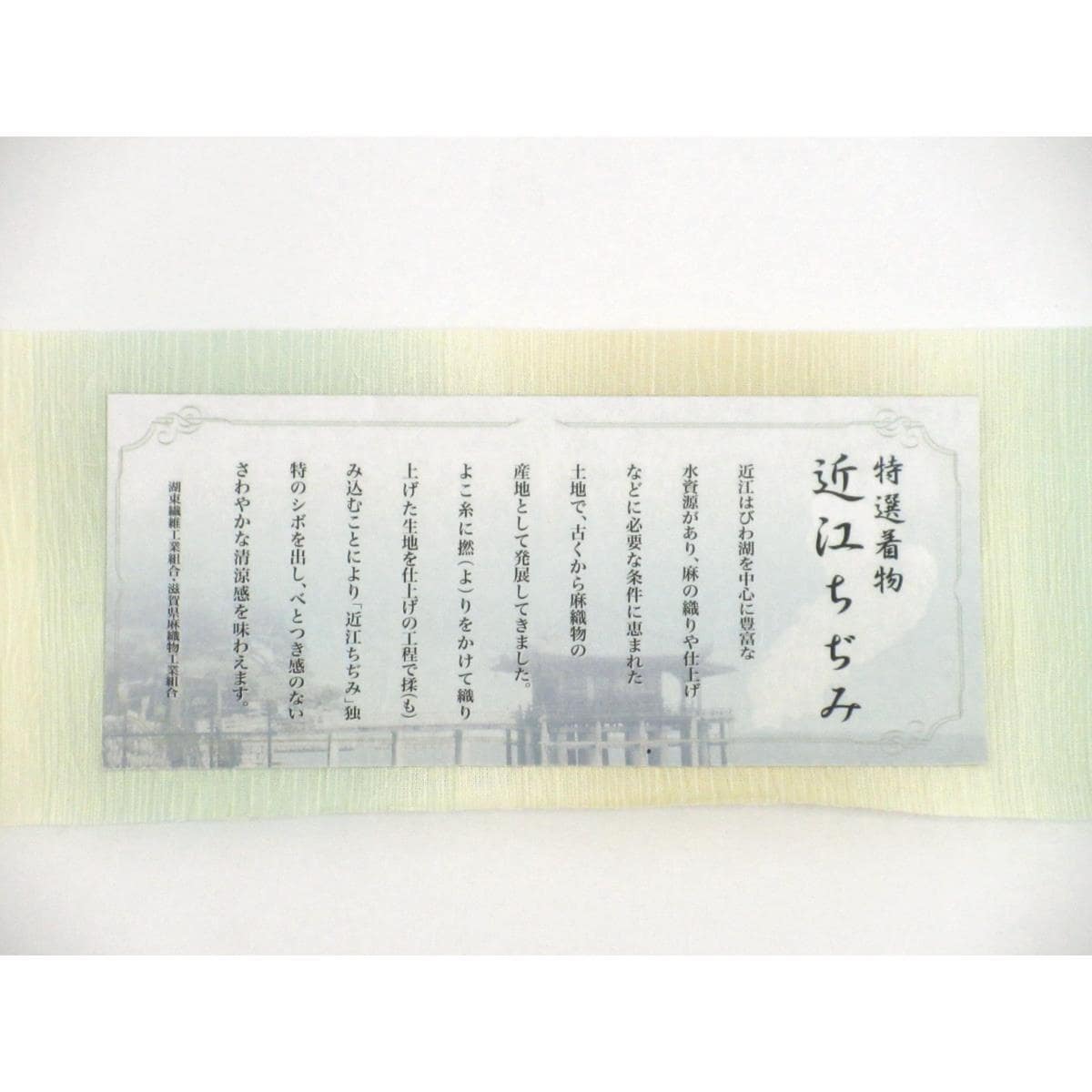 【未使用品】単衣　近江ちぢみ