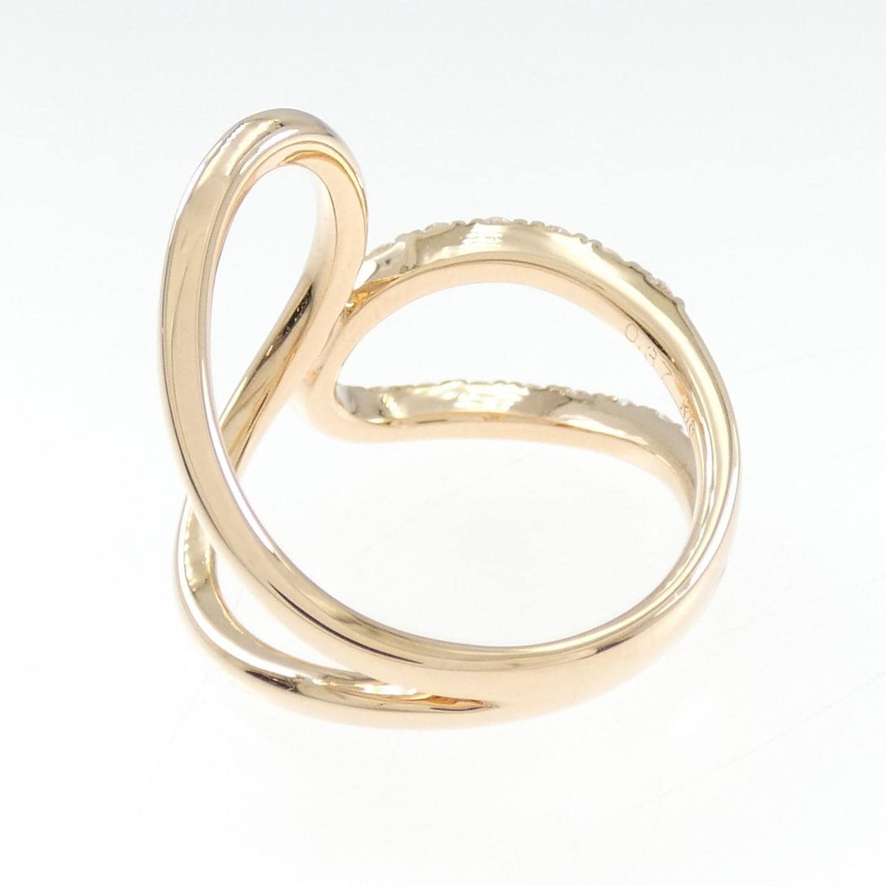 K18PG ダイヤモンド リング 0.37CT