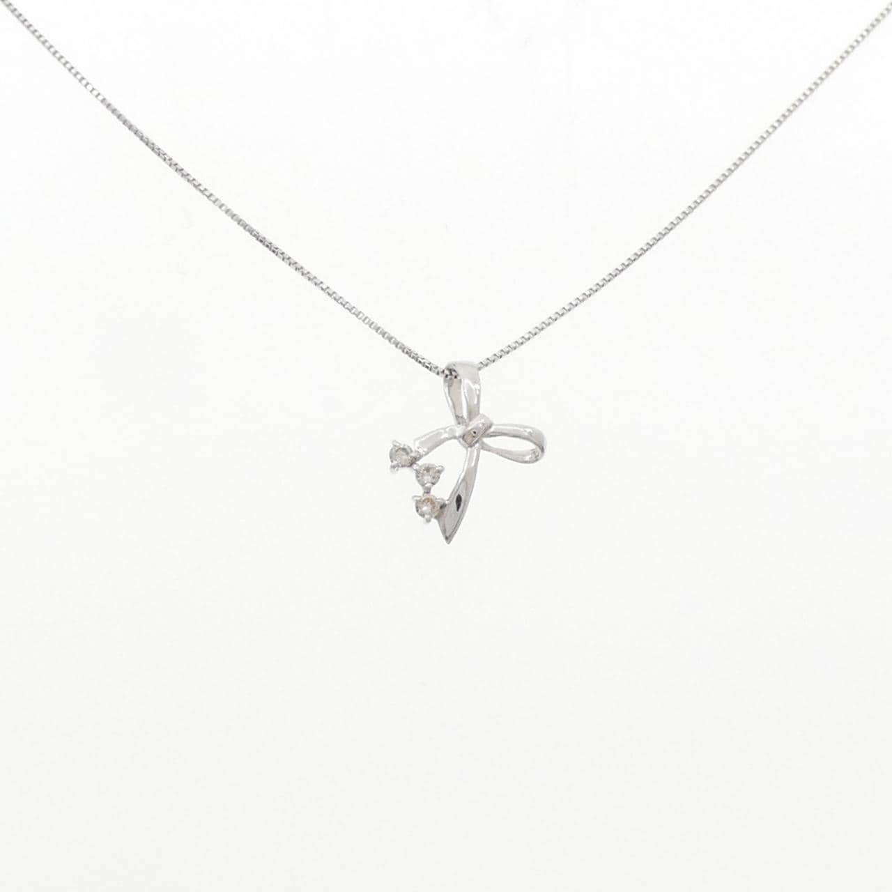 K10WG ダイヤモンド ネックレス 0.04CT