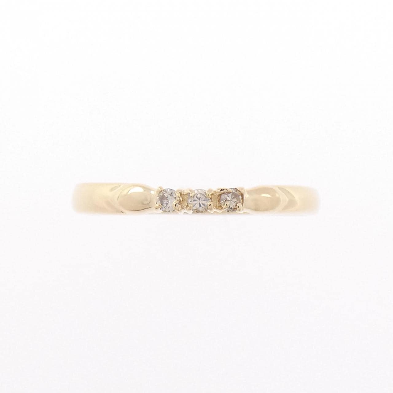 K18YG スリーストーン ダイヤモンド リング 0.05CT