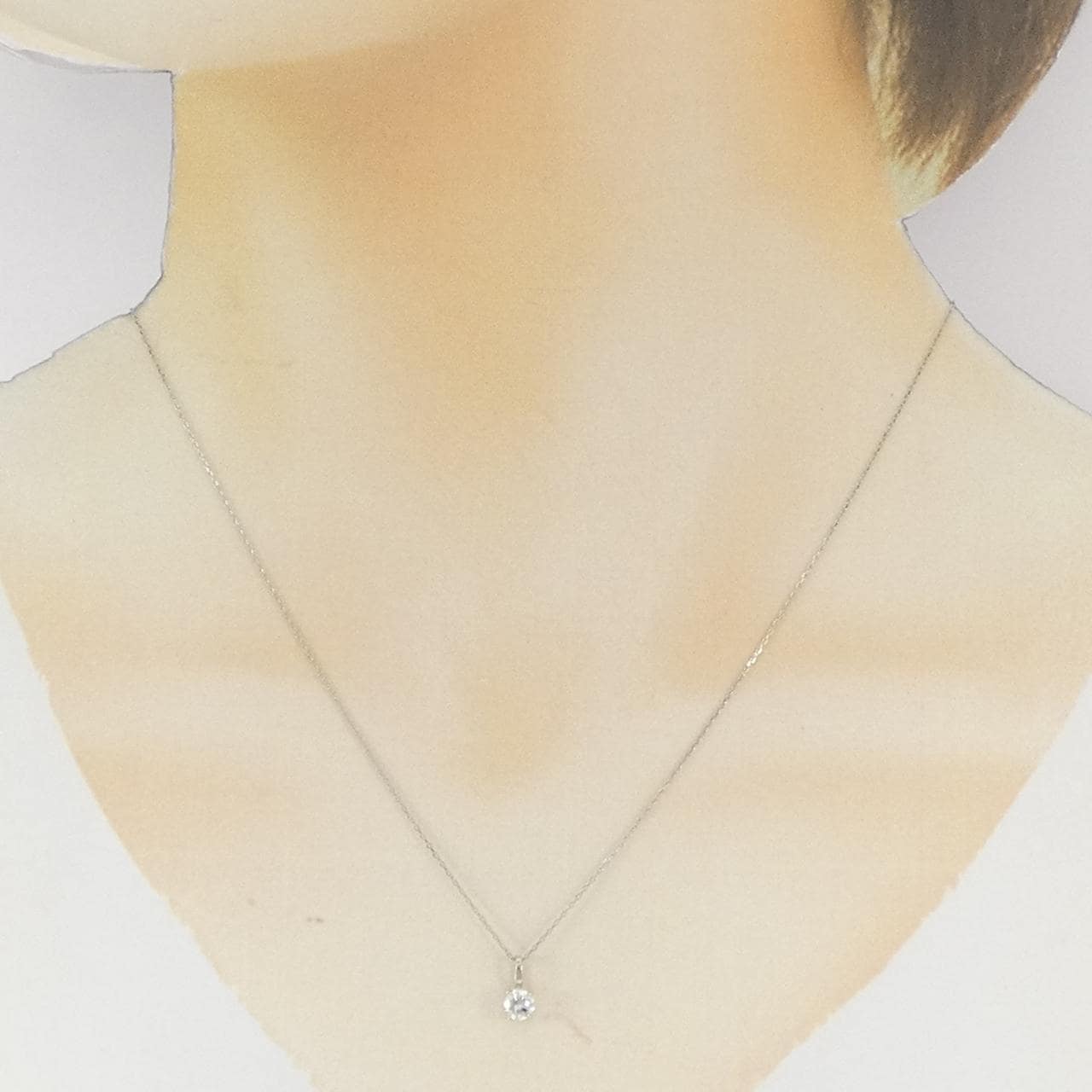 PT900/PT850 ソリティア ダイヤモンド ネックレス 0.25CT
