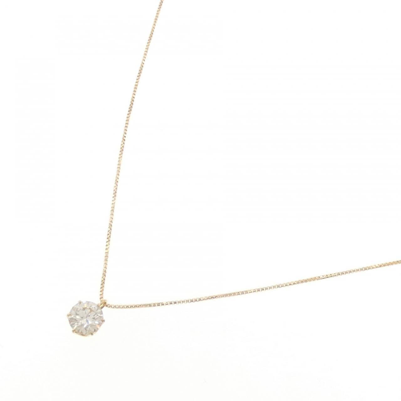 K18YG ソリティア ダイヤモンド ネックレス 0.424CT