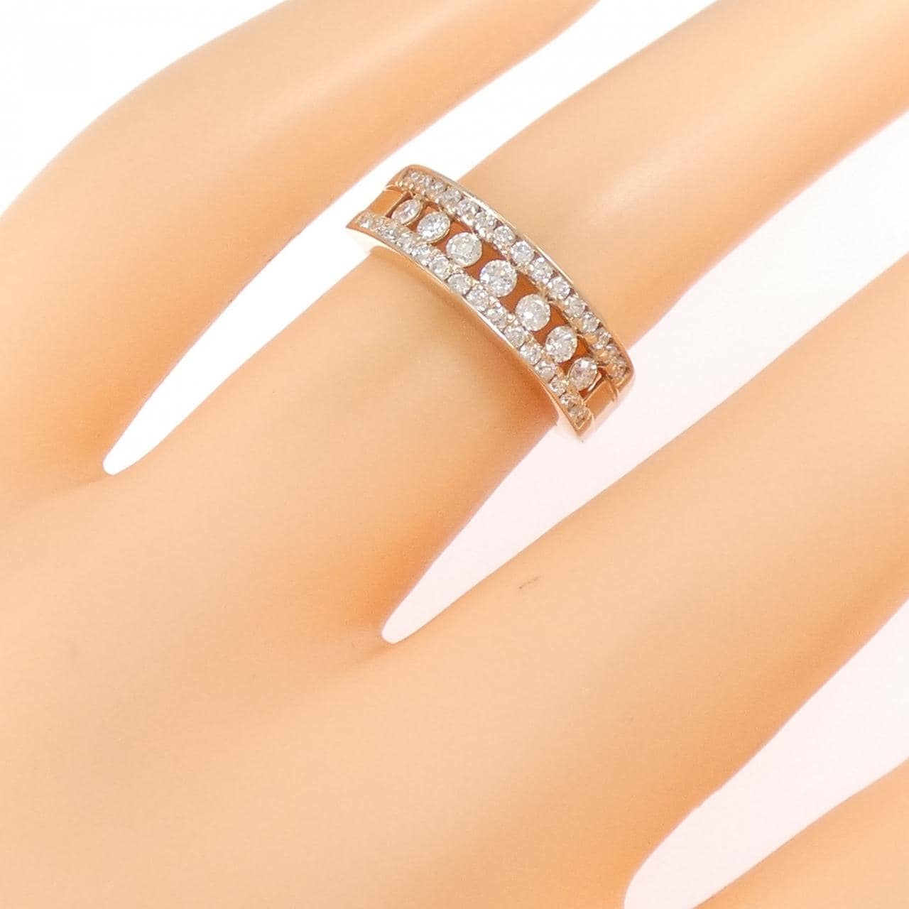 K18PG ダイヤモンド リング 0.45CT