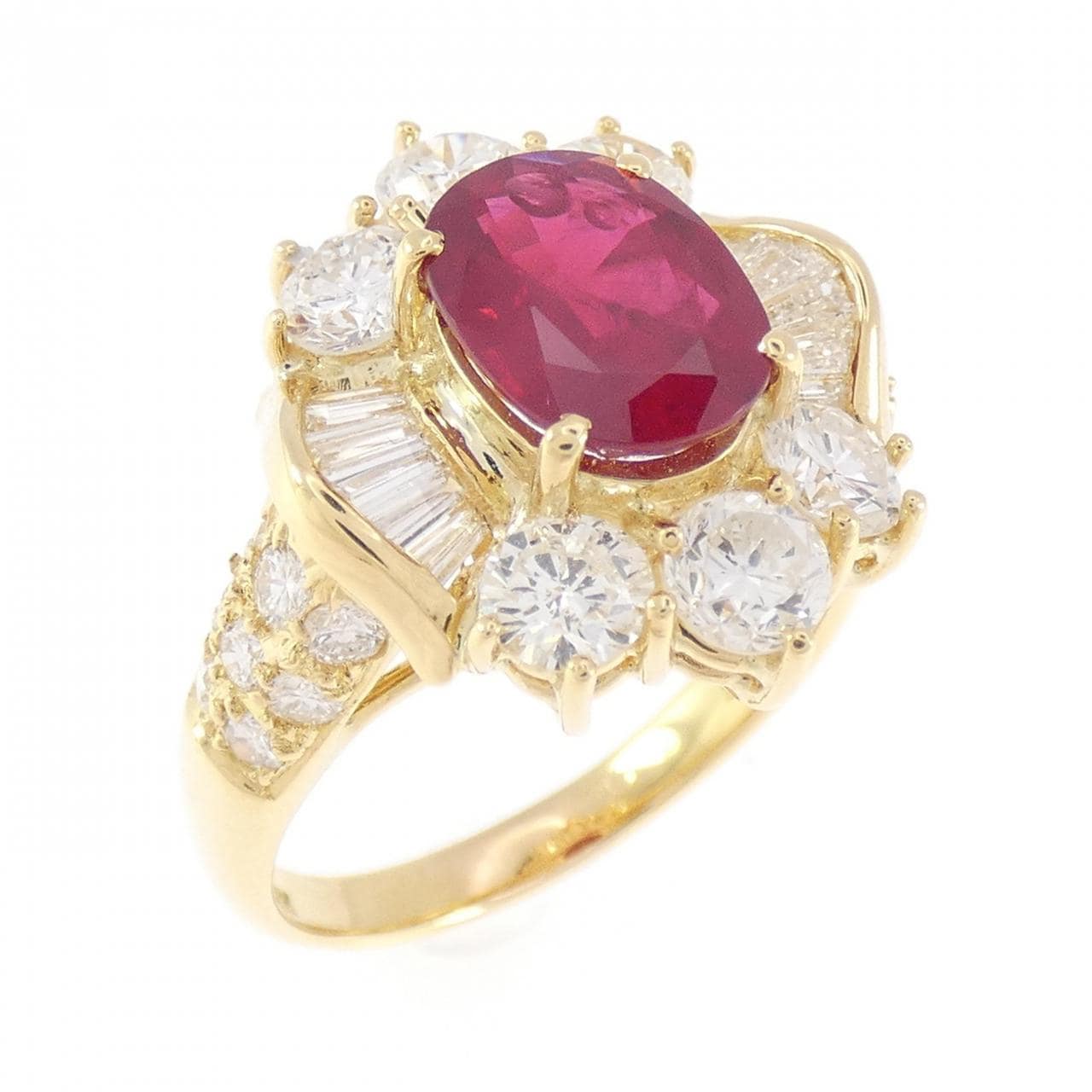750YG ルビー リング 2.07CT タイ産