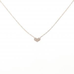 K10PG/K10YG ハート ダイヤモンド ネックレス